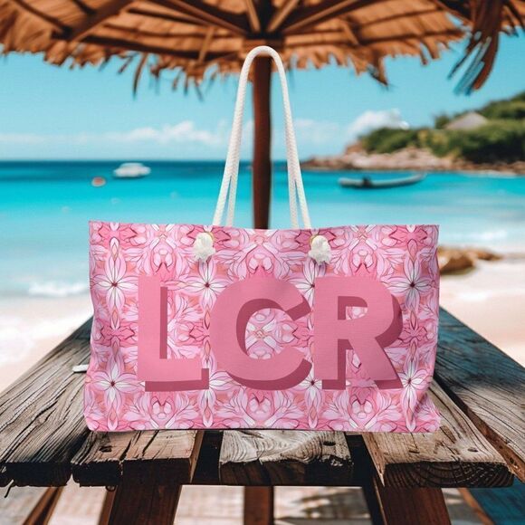 Personalized Bag, Weekender Bag, Custom Bag, Monogram Bag, Floral Weekender Bag, - Picture 10 of 10